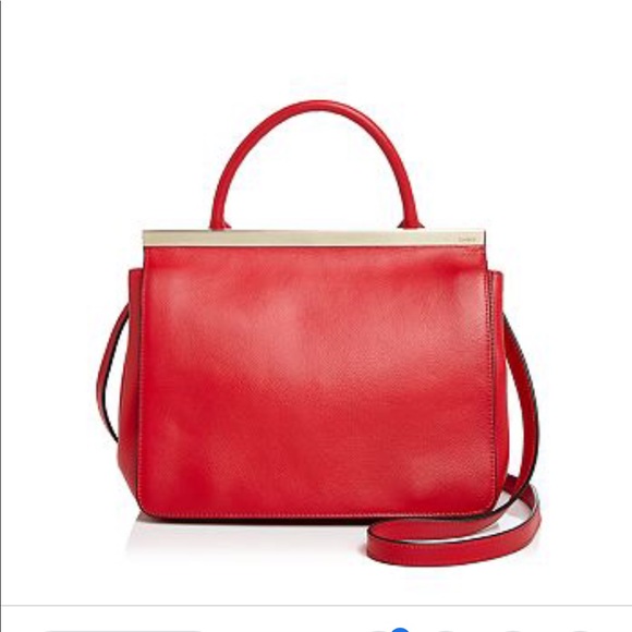 NWT Botkier red leather satchel w/dustbag - Picture 2 of 12